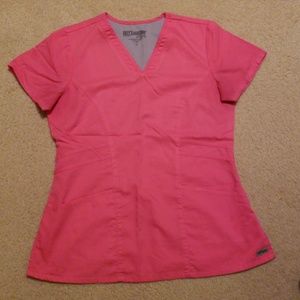 Pink Grey's anatomy scrub top
